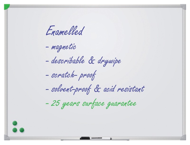 Thumbnail - Franken Whiteboard Wandmontiert Magnetisch Emaille Einseitig 180 (B) x 120 (H) cm