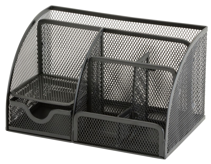 Viking Schreibtisch-Organizer Metallnetz Schwarz 22,2 x 14 x 12,5 cm