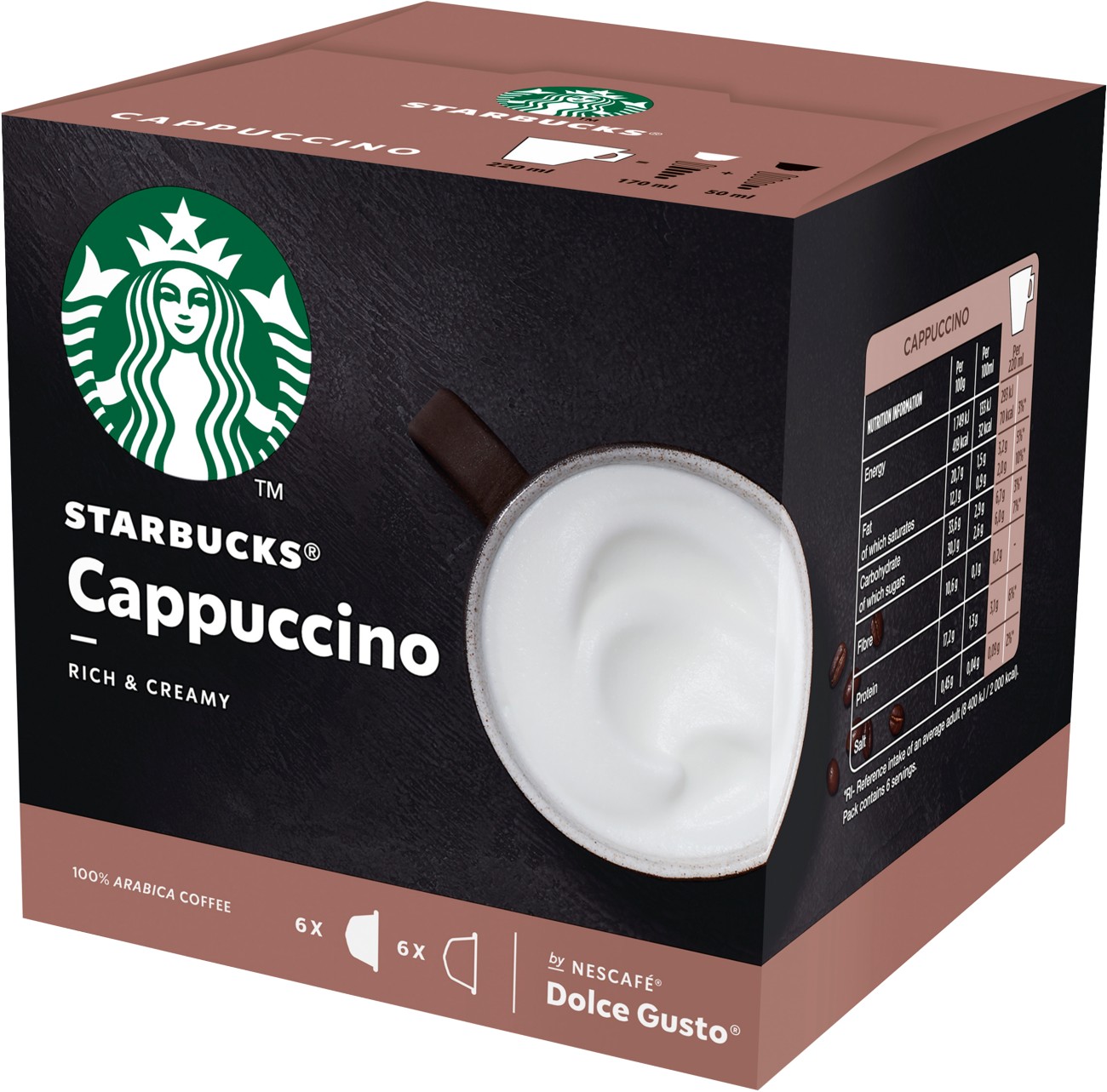 Nescafe Dolce Gusto Starbucks Cappuccino Coffee Pods Pack of 36 - Image 3