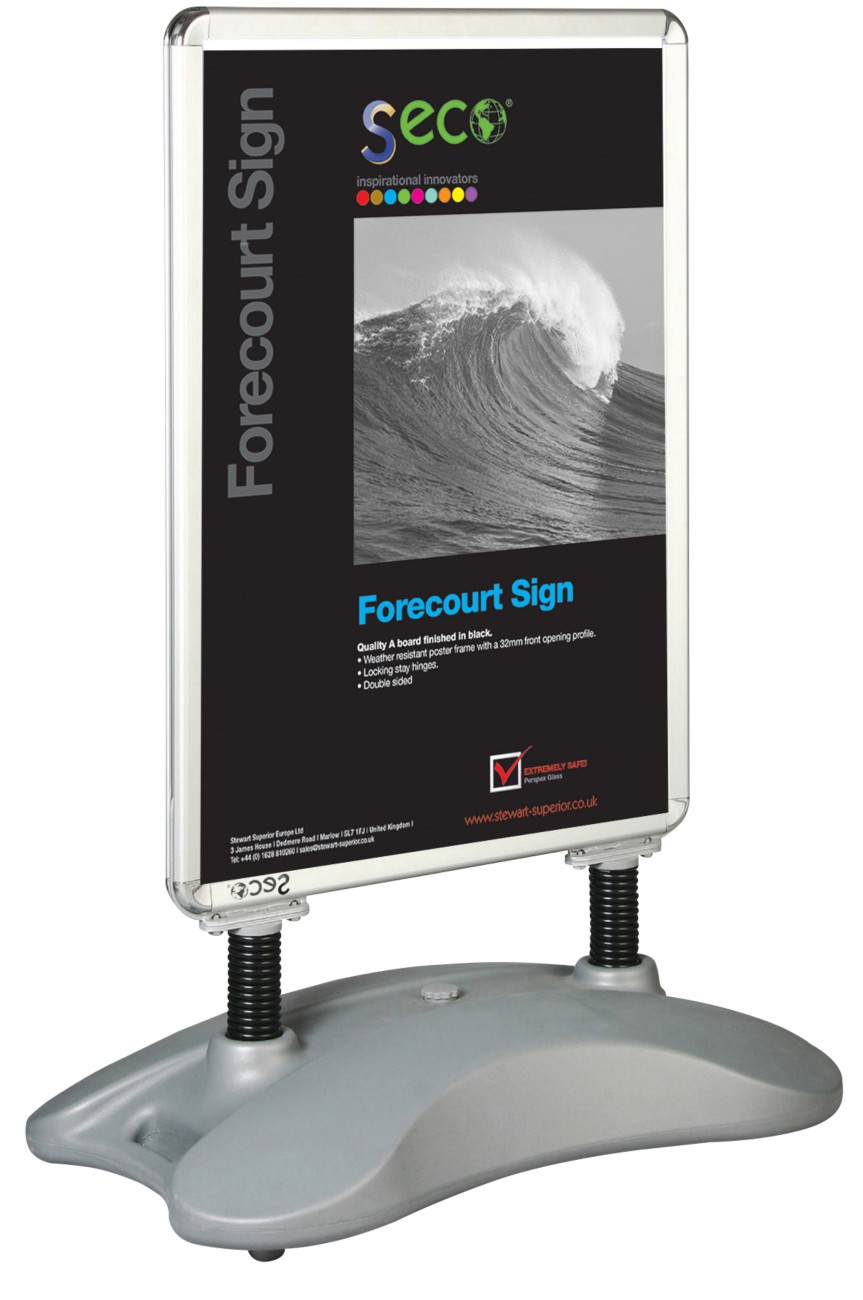 Seco Pavement Sign A1 Aluminium Silver Weather Proof