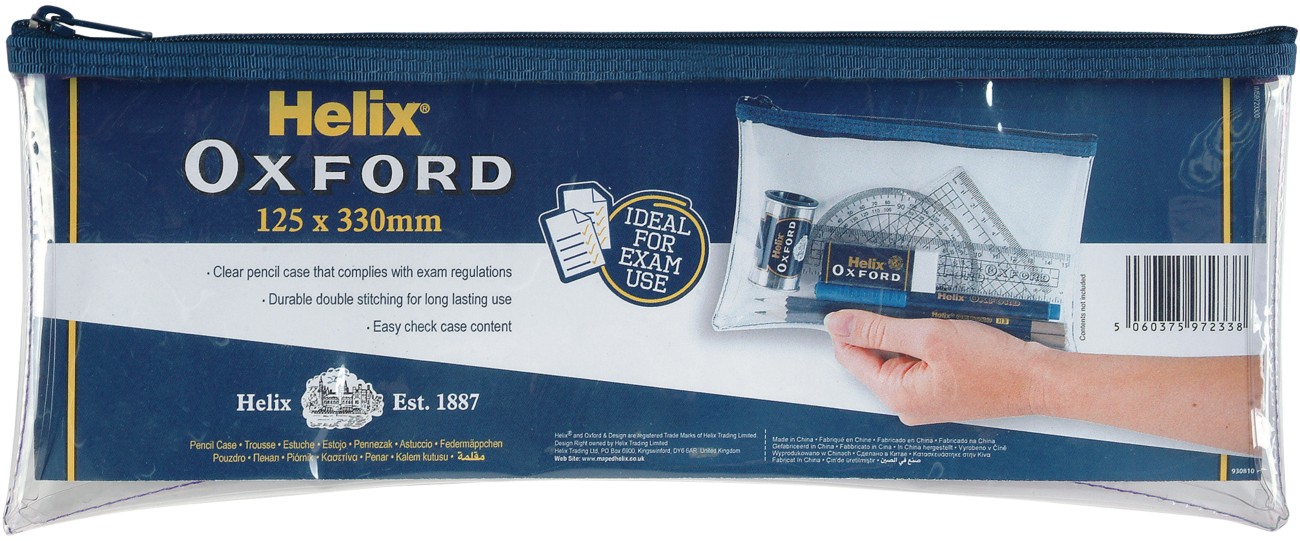 Oxford Pencil Case Pvc X 12.5 Cm Clear Size 33