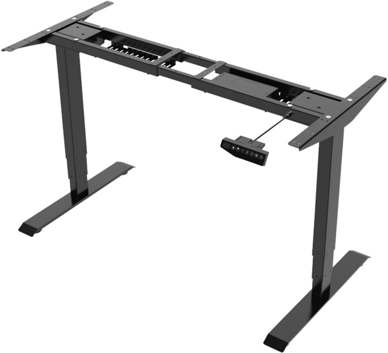 euroseats Sitz-Stehschreibtischgestell Rechteckig T-Fuß 1.800 (B) x 600 (T) x 1.250 (H) mm Metall