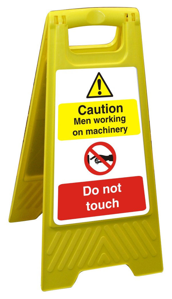 Warning Sign Men Working Freestanding PP (Polypropylene) 60 x 30 cm