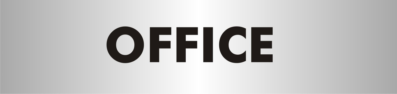 Sign Office Adhesive Acrylic 4.5 x 19 cm