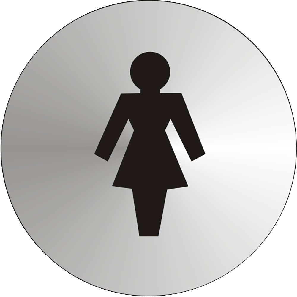 Sign Ladies Adhesive Stainless Steel