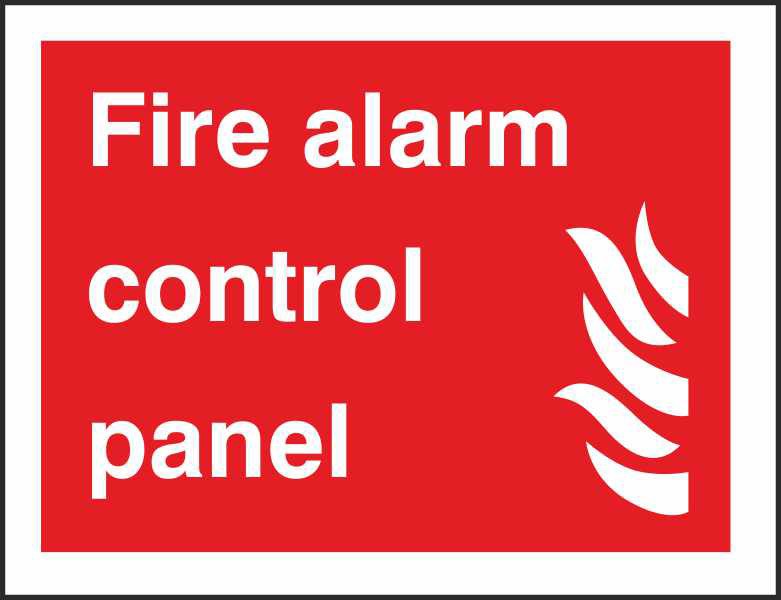 Fire Sign Fire Alarm Control Panel Plastic 20 x 30 cm