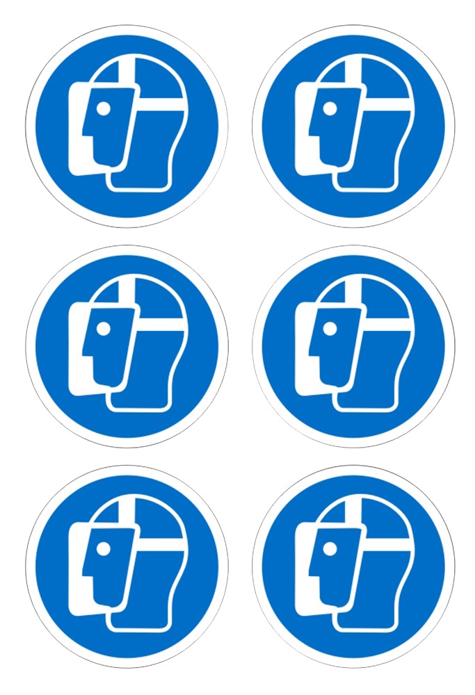 Mandatory Sign Face Protection Adhesive Plastic