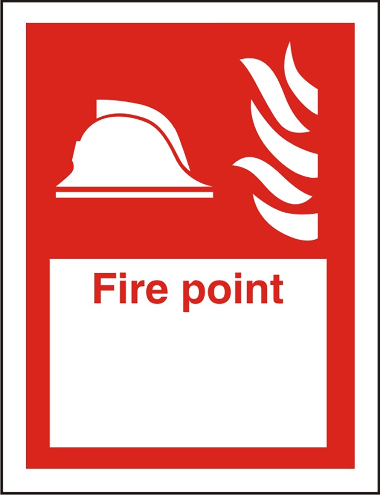 Fire Information Sign Fire Point Adhesive Vinyl 20 x 15 cm