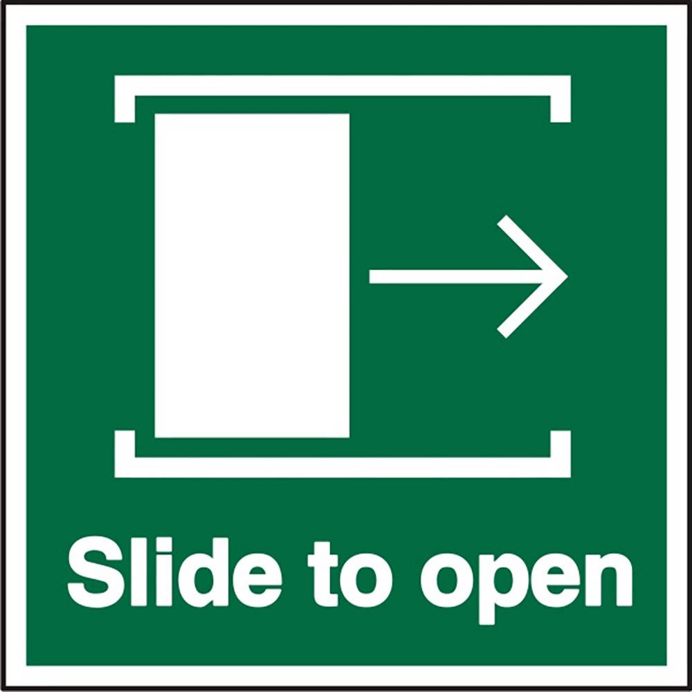 First Aid Sign Slide to Open Self-adhesive Plastic 20 x 20 cm