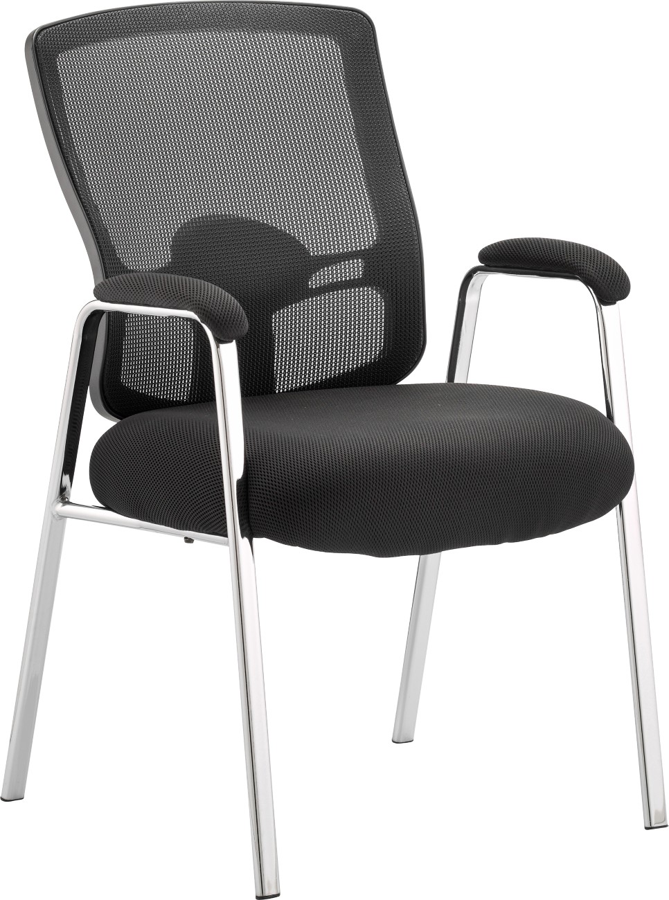 Dynamic Black Basic Tilt Visitor Chair With Armrest Mesh Portland 10.25Kg