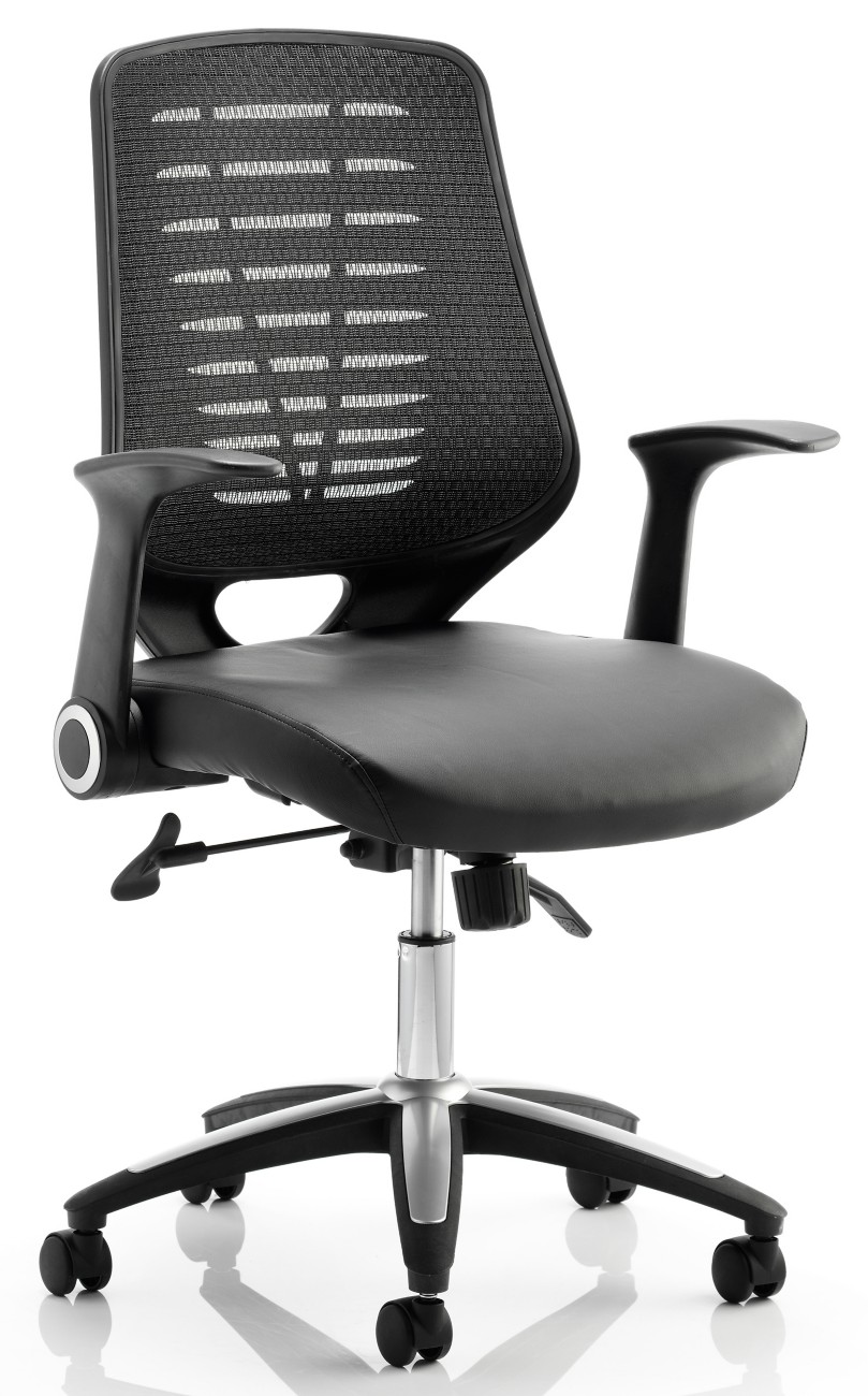 Dynamic Operator Chair Synchro Tilt Mesh Fixed Armrest Black 110 Kg Relay