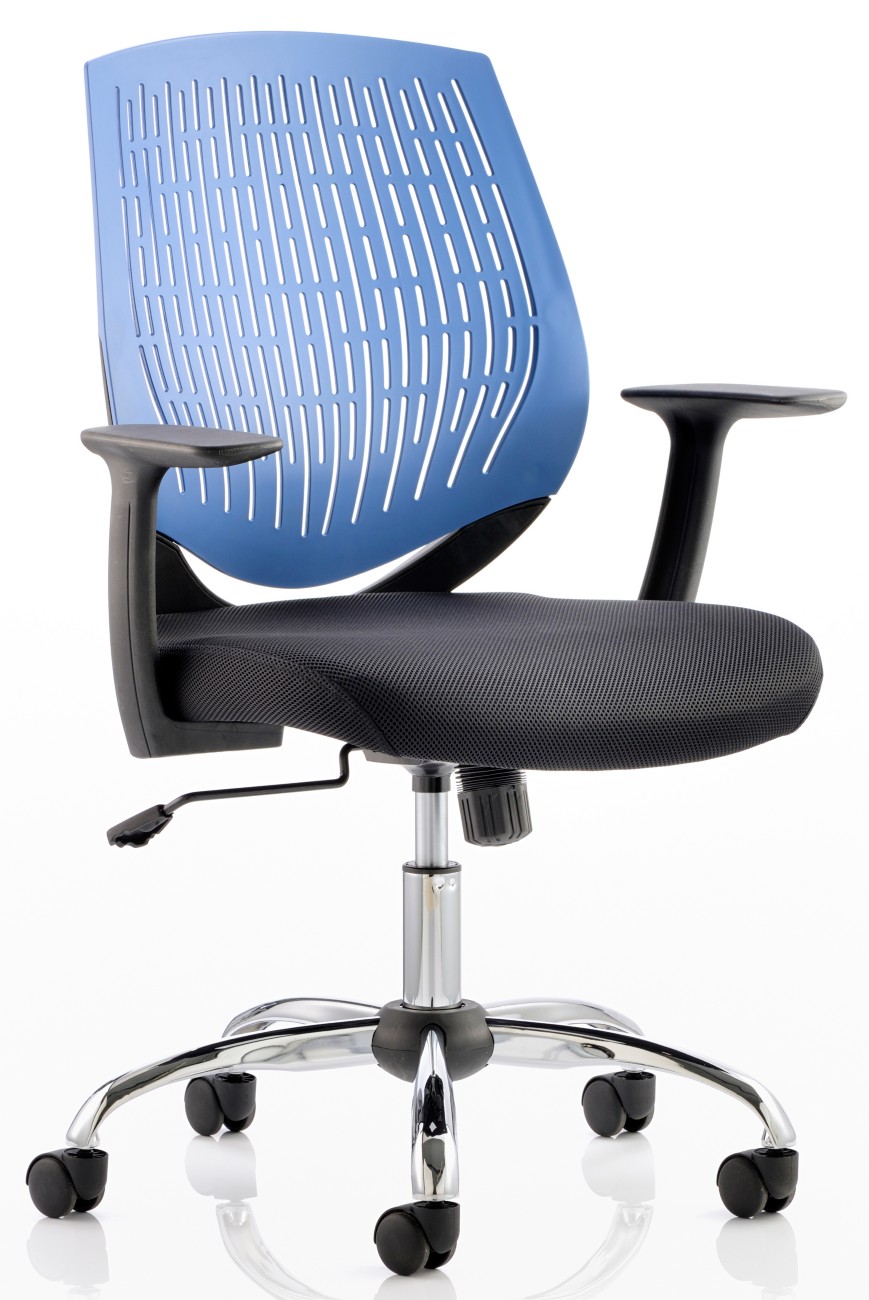 Dynamic Blue Basic Tilt Task Office Chair With Armrest And Adjustable Seat Dura Size 5