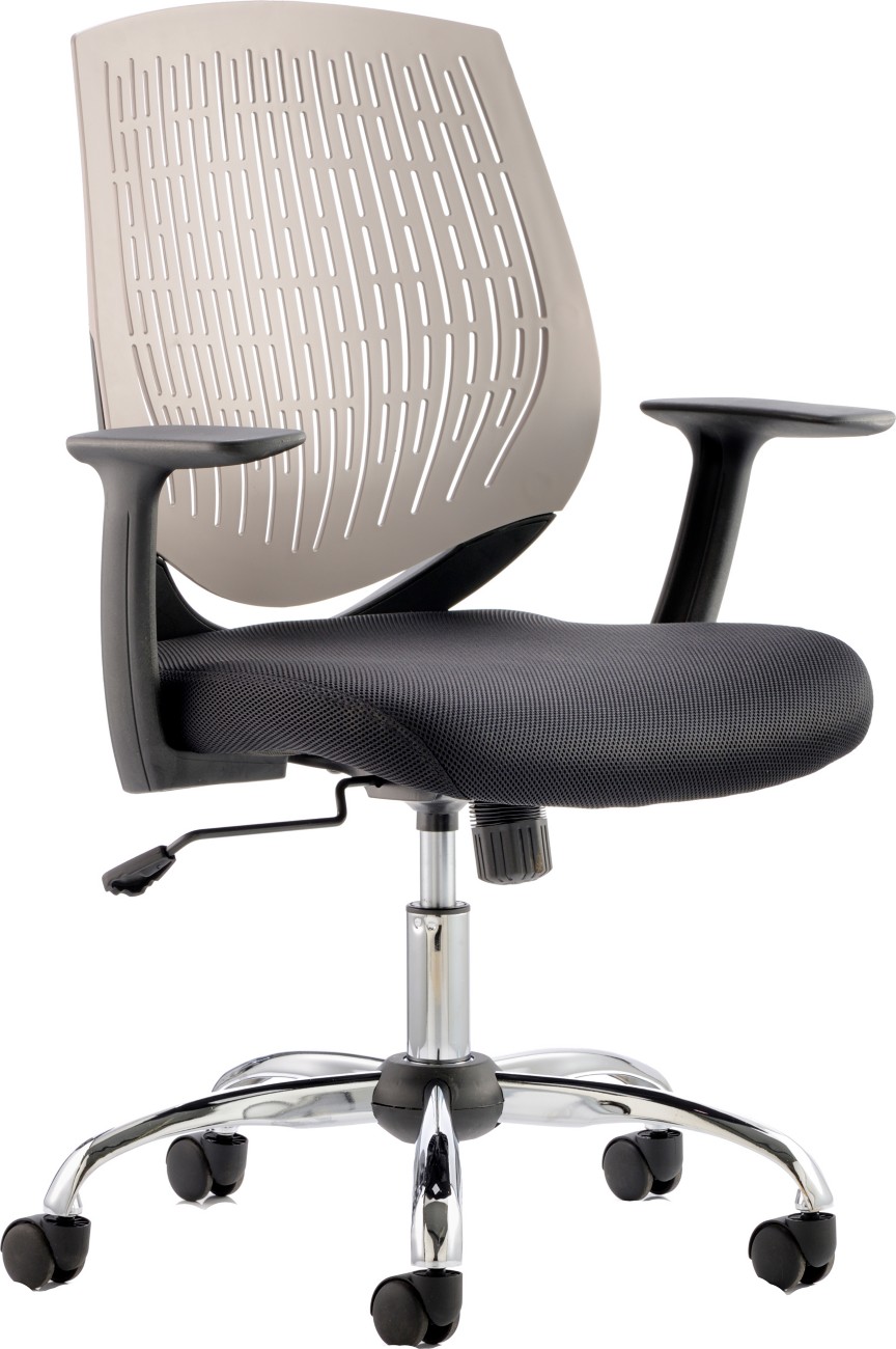 Dynamic Grey Operator Chair Basic Tilt Fabric Fixed Armrest 110 Kg Dura Size 5