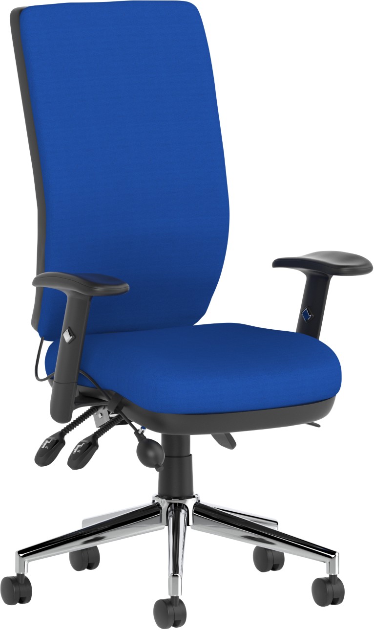 Dynamic Operator Chair Synchro Tilt Fabric Height-Adjustable Armrest Blue 110 Kg Bespoke