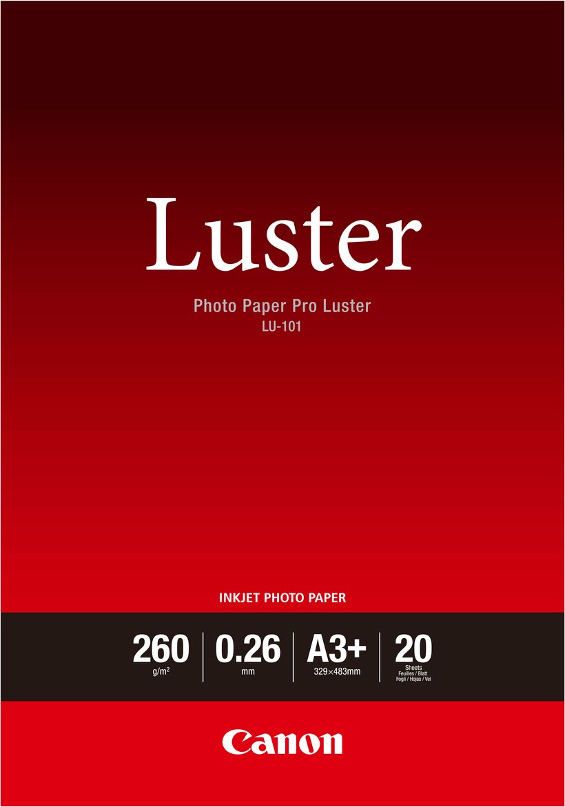 Canon Inkjet Fotopapier Fotopapier Glänzend DIN A3+ 260 g/m² Weiß 20 Blatt 1034039