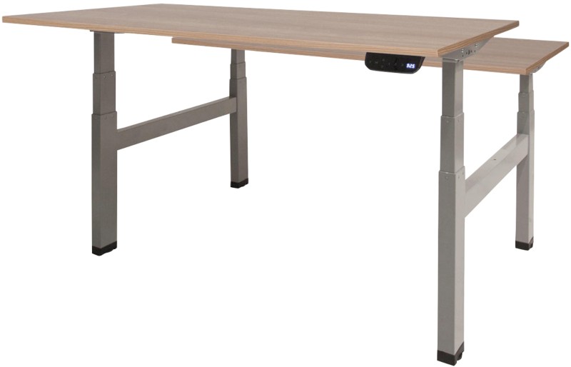 Schaffenburg Dextro Plus Duo Elektrisch Höhenverstellbar Sitz-Stehschreibtisch Rechteckig Kirsche H-Fuß-Gestell 1.200 (B...