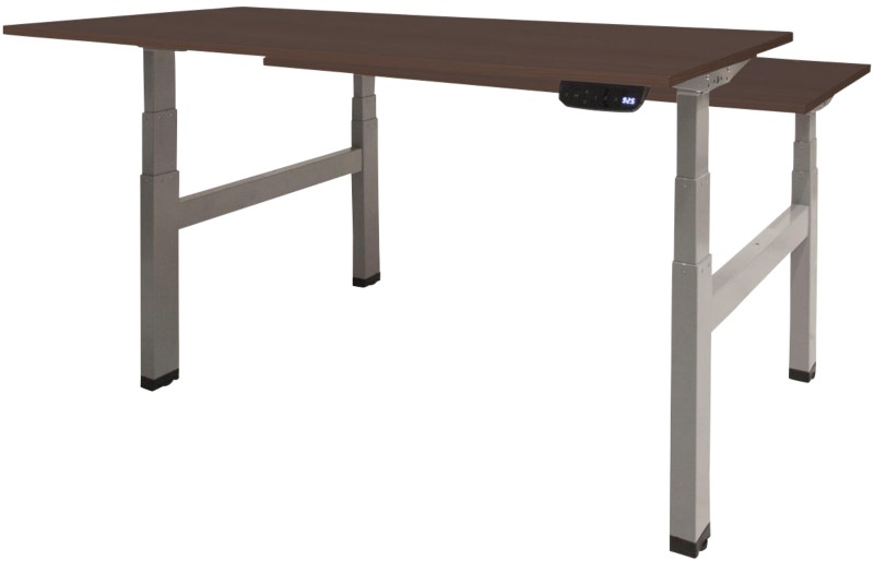 Schaffenburg Höhenverstellbar Sitz-Stehschreibtisch Rechteckig Eiche Holz Aluminium T-Fuß 1.200 x 800 x 645 mm