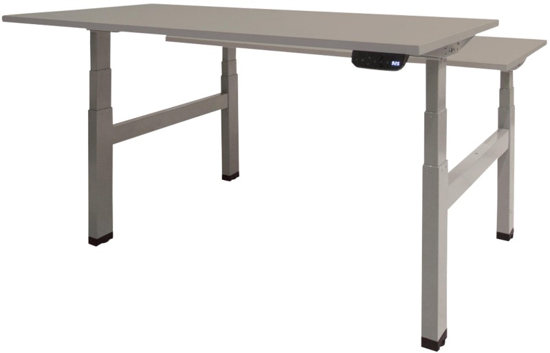 Schaffenburg Dextro Plus Duo Elektrisch Höhenverstellbar Sitz-Stehschreibtisch Rechteckig Grau H-Fuß-Gestell 1.400 (B) x...