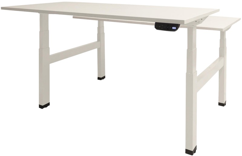 Schaffenburg Dextro Plus Duo Elektrisch Höhenverstellbar Sitz-Stehschreibtisch Rechteckig Weiß H-Fuß-Gestell 1.600 (B) x...