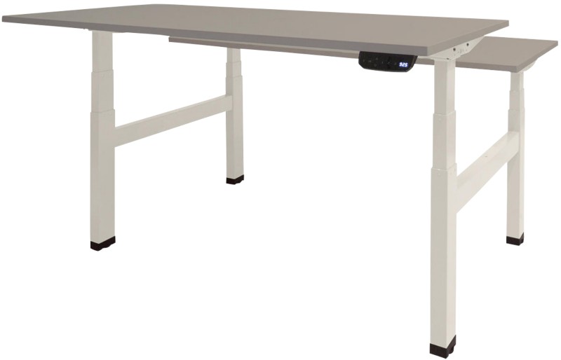 Schaffenburg Dextro Plus Duo Elektrisch Höhenverstellbar Sitz-Stehschreibtisch Rechteckig Grau H-Fuß-Gestell 1.800 (B) x...