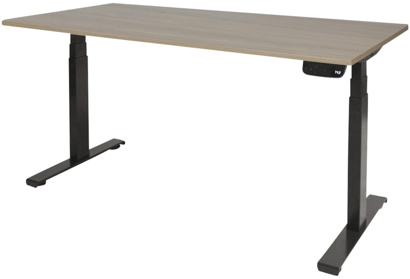 Schaffenburg Dextro Plus Elektrisch Höhenverstellbar Sitz-Stehschreibtisch Rechteckig Eiche T-Fuß 1.200 (B) x 800 (T) x ...
