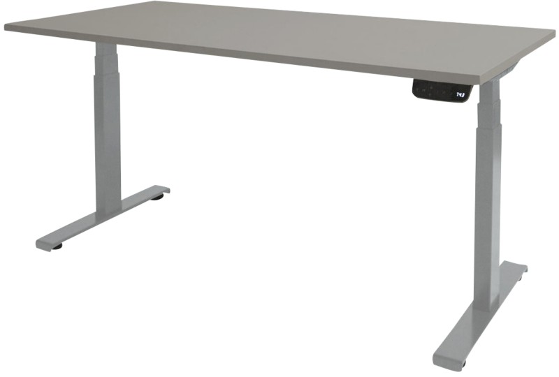 Schaffenburg Dextro Plus Elektrisch Höhenverstellbar Sitz-Stehschreibtisch Rechteckig Grau T-Fuß 1.600 (B) x 800 (T) x 6...