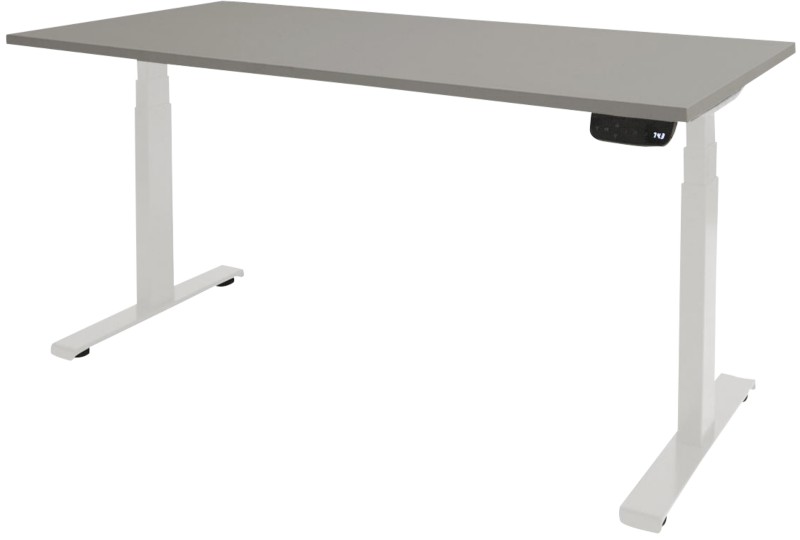 Schaffenburg Dextro Plus Elektrisch Höhenverstellbar Sitz-Stehschreibtisch Rechteckig Grau T-Fuß 1.800 (B) x 800 (T) x 6...
