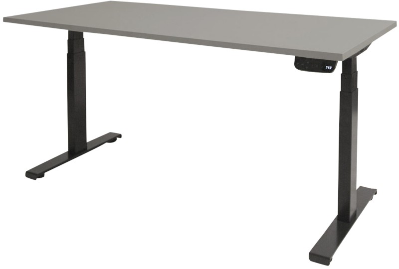 Schaffenburg Dextro Plus Elektrisch Höhenverstellbar Sitz-Stehschreibtisch Rechteckig Grau T-Fuß 1.800 (B) x 800 (T) x 6...