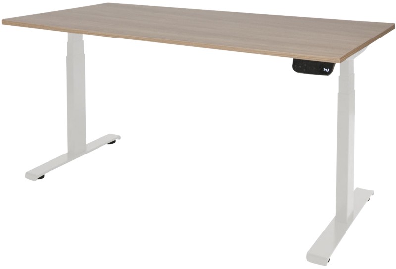 Schaffenburg Dextro Plus Elektrisch Höhenverstellbar Sitz-Stehschreibtisch Rechteckig Kirsche T-Fuß 1.800 (B) x 900 (T) ...