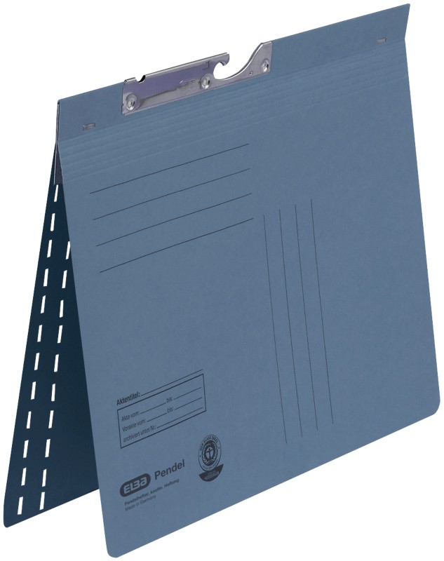 ELBA Pendelmappe DIN A4 V-Boden Blau