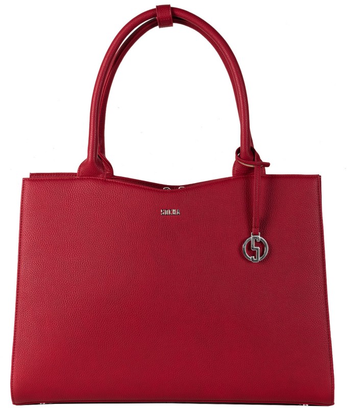 SOCHA Damen Laptoptasche Straight Line Red 15.6  Kunstleder Rot 42 x 13 x 31,5 cm
