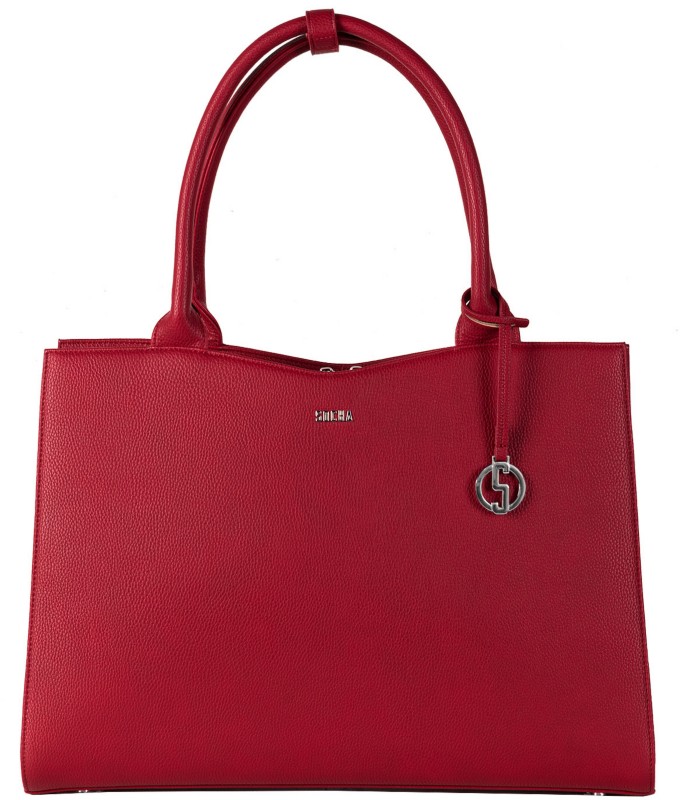 SOCHA Damen Laptoptasche Straight Line Red 15.6 " Kunstleder Rot 42 x 13 x 31,5 cm