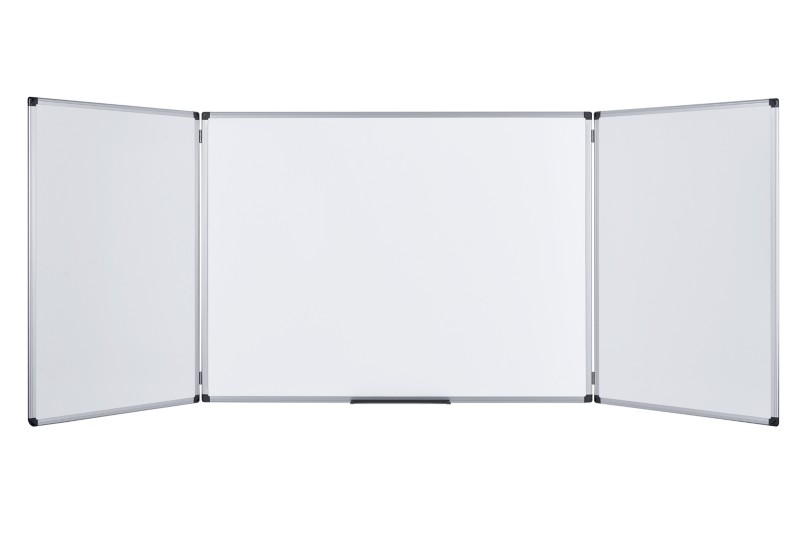 Thumbnail - Bi-Office Maya Klappbares Whiteboard Magnetisch Lackierter Stahl Beidseitig 90 (B) x 60 (H) cm