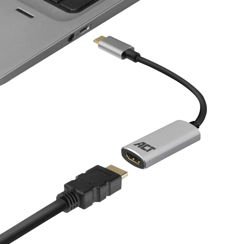Thumbnail - Act AC7010 1 x USB C Stecker auf 1 x HDMI Weiblich Adapter 0,15 m Grau