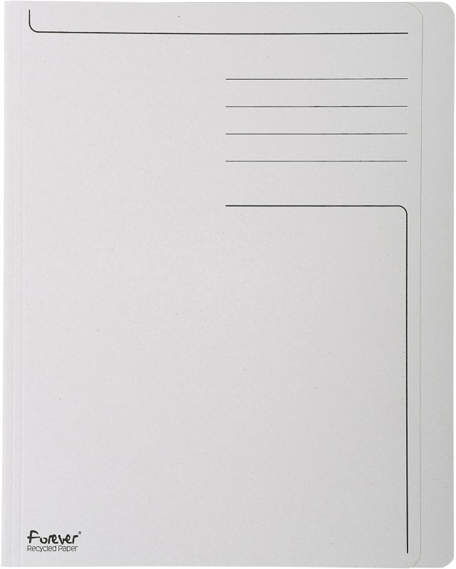 Thumbnail - Exacompta Forever Aktendeckel DIN A4 Grau Manila Recycelt 100% 280 g/m² 100 Stück