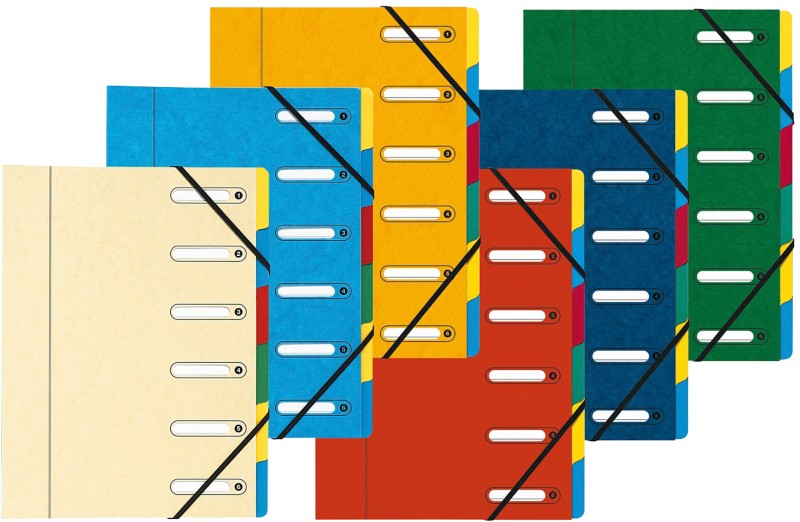 Exacompta Ordnungsmappe 5306E DIN A4 Farbig Sortiert Pressspankarton 24 x 32 cm 8 Stück