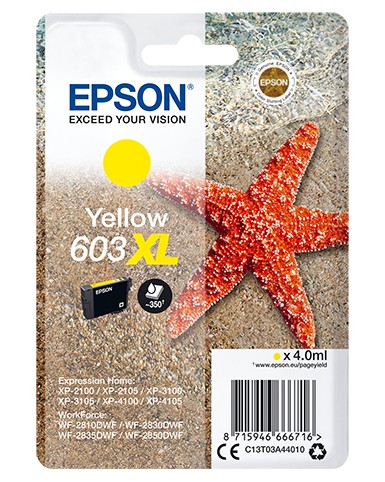 Original Epson 603XL High Capacity Yellow Ink Cartridge (C13T03A44010) - Image 14