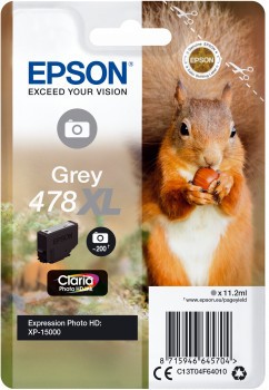 Thumbnail - Epson 478XL Original Tintenpatrone C13T04F64010 Grau