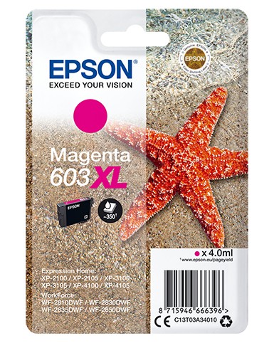 Original Epson 603XL High Capacity Magenta Ink Cartridge (C13T03A34010) - Image 16