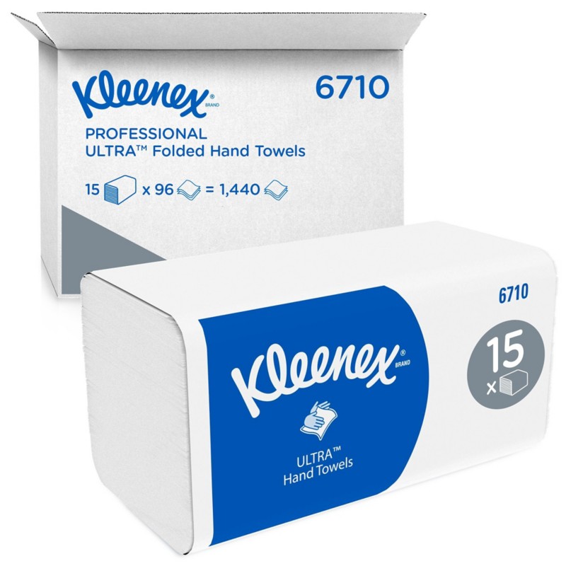 Kleenex Falthandtücher V-falz Weiß 3-lagig 6710 15 Stück à 96 Blatt