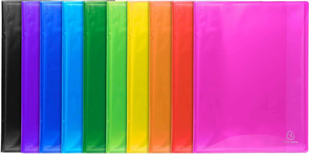 Exacompta Display Book 85570E A4 Assorted 50 Pockets Pack Of 12