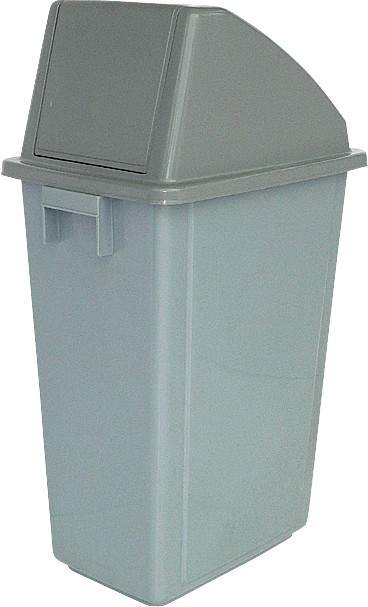 Slingsby Swing Top Bin 60 L Grey Plastic