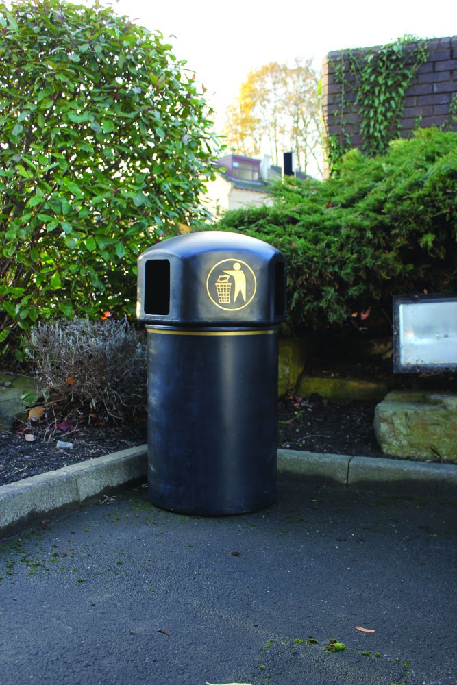 Slingsby Waste Bin 145 L Black Pe (Polyethylene)