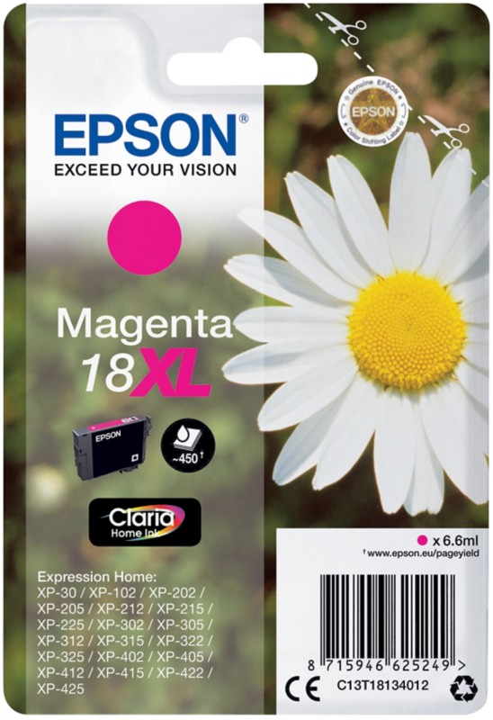 Epson 18XL Original Tintenpatrone C13T18134012 Magenta