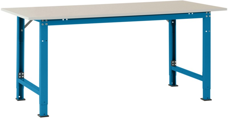 Manuflex Stationär Packtisch PACKPOOL Brillantblau 1.500 x 800 x 1.022 mm