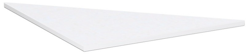4 Fuß Flex Verkettungsplatte Dreieck 90°, inkl. Verkettungsmaterial, 800x800x, Weiß