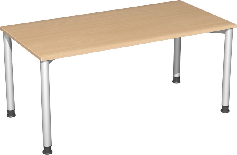 Speed Office Schreibtisch Rechteckig Buche 1.600 (B) x 800 (T) x 800 (H) mm MFC (Melaminbeschichtete Spanplatte)