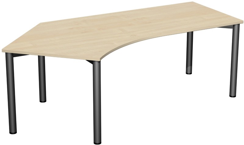 Thumbnail - Speed Office Schreibtisch Freiform Ahorn 2.166 (B) x 1.130 (T) x 720 (H) mm MFC (Melaminbeschichtete Spanplatte)