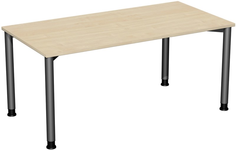 4 Fuß Flex Schreibtisch höhenverstellbar, 1600x800x680-800, Ahorn/Anthrazit