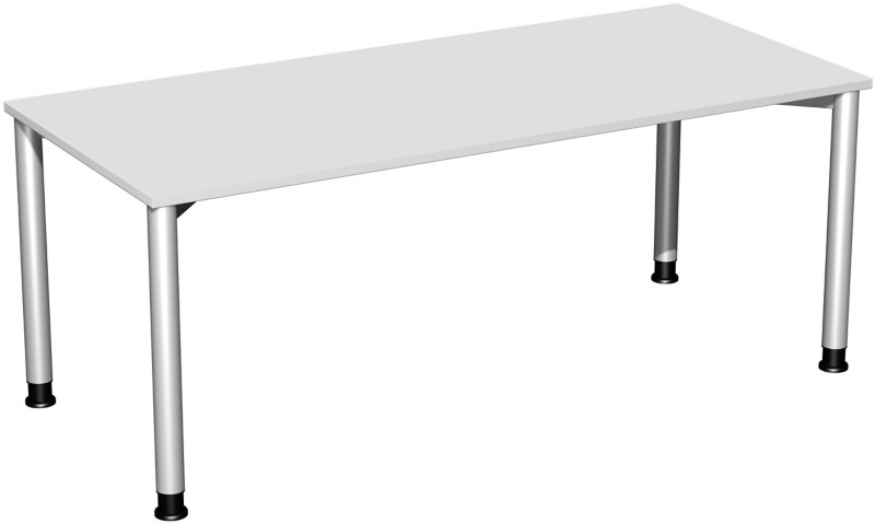Speed Office Schreibtisch Rechteckig Hellgrau 1.800 (B) x 800 (T) x 800 (H) mm MFC (Melaminbeschichtete Spanplatte)